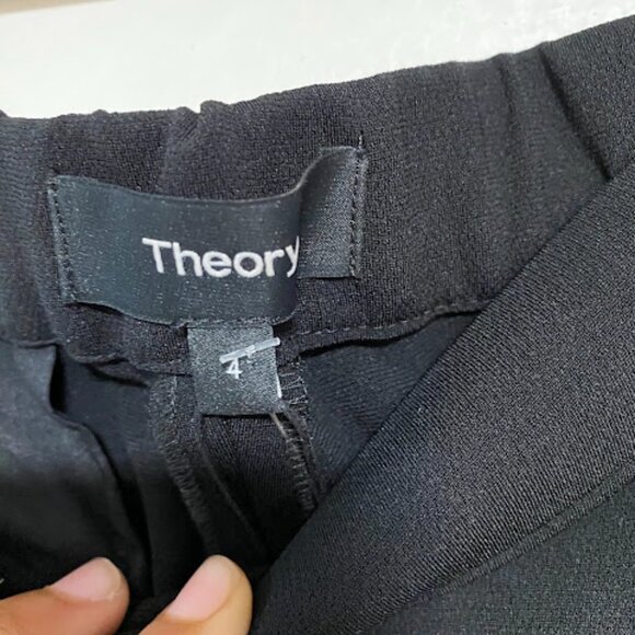 Theory Treeca Pull On Women's Black Pants Size 4 NWT - Picture 6 of 11